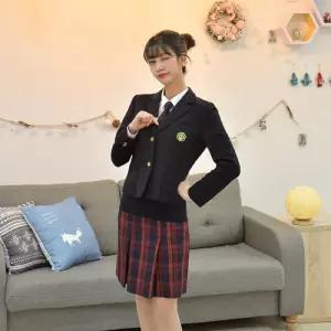 교복몰 스웨이드 네이비 여자 자켓(본오중)