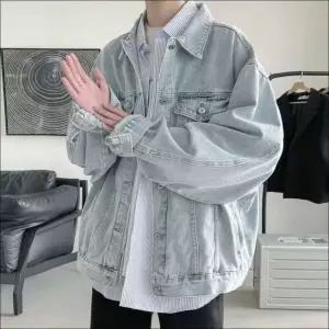 [하프클럽/]청자켓 남자 데님 재킷 봄 가을 아우터 연청 점퍼