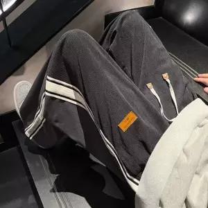 [하프클럽/]바지 코듀로이 밴딩 팬츠 기모 일자 옆라인 2컬러