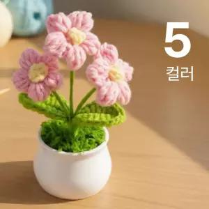니트 꽃다발 화분 뜨개 꽃 미니 꽃다발 조화 니트 플라워 패키지 졸업식