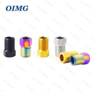 OIMG 티타늄 볼트 M8 자전거 유압 호스 조인트 나사  브레이크 핸들 오일 파이프 튜브 연결 튜빙 용