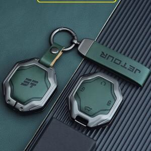 Chery Jetour ler T2 턴 키체인 가죽 합금 자동차 키 액세서리 키홀더 케이스 인테리어 부품