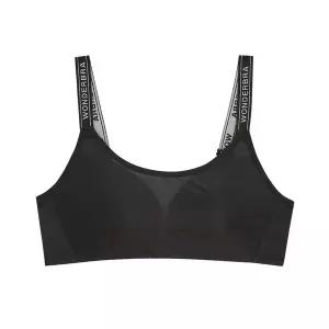 [WONDERBRA] 스포츠 메쉬 노와이어 브라 블랙 WBWBR4N28T