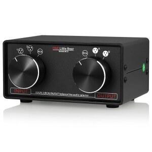 노브사운드 리틀 베어 MC3 3-IN-3-OUT XLR 밸런스 /RCA 스테레오 컨버터 오디오 셀렉터 스플리터 박스 패시브 프리앰프 XLR에서 RCA 스위치(XLR 및 RCA)