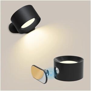 호환 USB 충전식 무선 휴대용 LED 벽 램프  터치 리모컨 IR 360  침대 옆 독서등