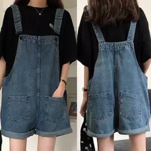 여름빈티지룩 여자 학생 편한 데일리룩 패션 루즈핏 멜빵 반바지