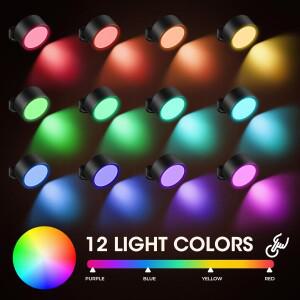 호환 Led 벽 램프 터치 컨트롤 12 색 모드 원격 360 회전식 USB 충전 침실 독서를위한 무선 휴대용 야간 조