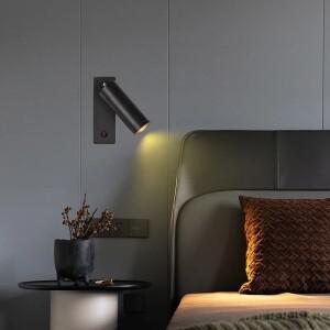 호환 스위치 LED 벽 램프 - 침실  침대 옆  집호텔 독서 조명3W 현대식 접이식 회전식 보루