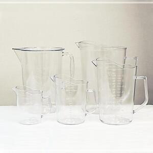 계량눈금 투명 PC 계량컵 14x21.5cm 용량 2리터