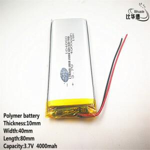 호환 품질 리터 에너지 배터리  104080 폴리머 이온 태블릿 PC 뱅크  GPS mp3 mp4용  3.7V 4000mAh
