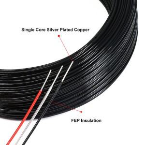 호환 단심 은도금 구리선 Sq 0.06  1mm FEP 절연 DIY 고순도 OFC HiFi 오디오 스피커 헤드폰 케이블