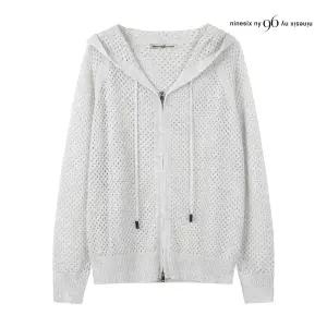 나인식스뉴욕비치룩 펀칭 뜨개 후드 집업 가디건 NQ4KG001M0NQ4KG001M0ENW