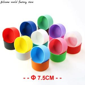 12oz-24oz 7.5CM 실리콘 컵 바닥 커버 75MM 미끄럼 방지 링 코스터 슬리브 외장 내마모성 단열재