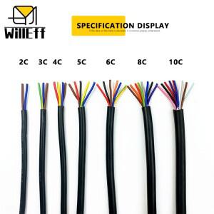 호환 PVC 재킷 케이블 가닥 구리선 코드 2 3 4 5 600V 전원 이벤트 오디오 스피커 16-22 AWG