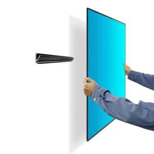 스터드 TV 벽걸이 없음, 건식 벽걸이 없음 손상 없음, 드릴 없음, 나사 없음, 건식 벽 평면 스크린 TV 쉽게 설치 바 브래킷은 VESA 12-55인치 TV에 최대 99파운드까지 적합하며 하드웨어 레벨 포함