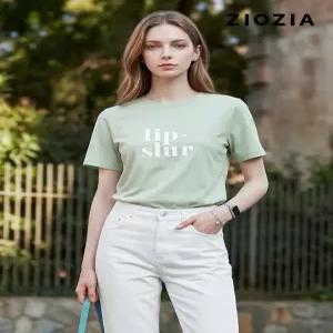 [ZIOZIA W] 여성 레터링 그래픽 반팔티 A (AFC2TR1101A)