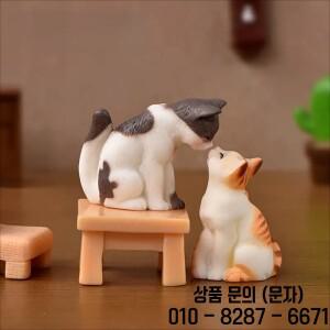 [6pcs 빈티지 고양이 인형 장식] 수지 미니어처 요정 액세서리 탁상 공예