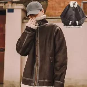 견고한 가죽 동시에 안감 멋을 디자인 부드러운 캐주얼 느낌과 따듯한 무스탕 시크한