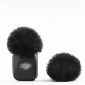 DJI MIC MINI 무선 마이크용 LEFXMOHY 윈드스크린 2024 최신 버전 퍼리 머프 데드캣 커버 2팩 블랙