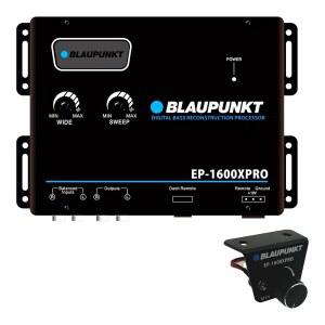 Blaupunkt EP-1600XPRO 디지털 베이스 인핸서 프로세서 - 디지털 사운드 복원, 맥시마이저 및 재생기 - 자동차 오디오 부스터 - 블랙