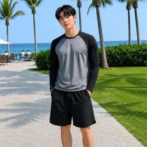 남성 비치 웨어 반바지 래쉬가드 서프 물놀이 레쉬가드 반바지 수영복 드로스트링 데일리반 트레이닝
