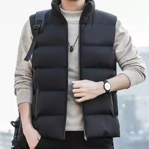 남자패딩조끼 패딩베스트 겨울조끼 웰론베스트 기본핏패딩 하이넥조끼 [BZA17572]