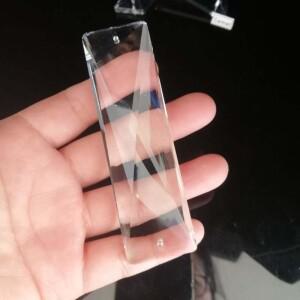 Camal-투명 K9 사각형 긴 크리스탈 프리즘 드롭 펜던트 샹들리에 램프 22x200mm 조명 부품 Suncatcher 홈