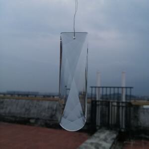 Camal 2PCS면 처리 된 100mm 유리 크리스탈 긴 펜 던 트 샹들리에 Suncatcher 프리즘 조명 부품 웨딩 장식