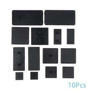 10Pcs  3030 4040 4545 EU 알루미늄 프로파일 용 플라스틱 엔드 캡 커버 플레이트 검정색