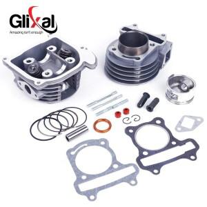 Glixal GY6 80cc 47mm 스쿠터 재구성 키트 실린더 헤드 Assy가 빅 보어 139QMB Moped ATV Go-Kart UTV