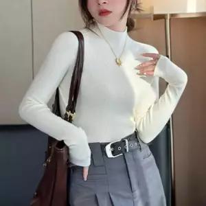 골지 하프 터틀넥 티셔츠 이너티 슬림핏 무지 출근룩