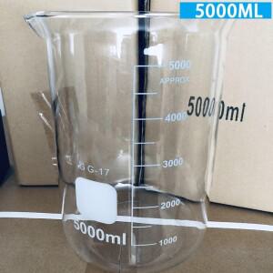눈금이 있는 유리 비커  실험실 로우 폼  보라 3.3 5000ml
