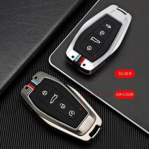 금속 및 실리콘 자동차 키 케이스 커버 쉘  르노 그랜드 콜레오스 Geely Coolray X6 2024 액세서리  4 버튼