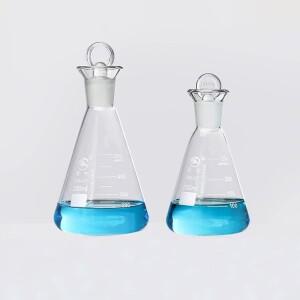 1pc 실험실 유리 오딘 플라스크 요오드 플매트 카펫 러그가 있는 고붕규산 삼각형