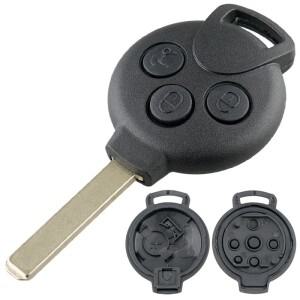 3버튼 자동차 원격 키 쉘 케이스 교체 Fortwo 451 2007-2013/Mercedes-Benz Smart
