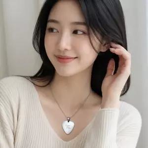 써지컬스틸 이니셜 목걸이 팬던트 펜던트 기념일 생일 선물 남녀 ...