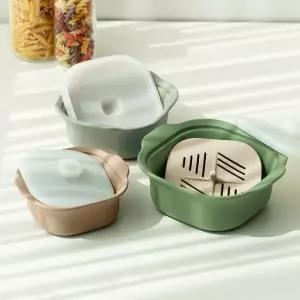 국산 실리콘 전자레인지 계란찜기 이유식 용기 3size