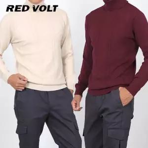 [제로아웃도어]레드볼트 남성용 꽈배기 니트 목폴라 긴팔티 Model No E2 3M115_P346266579