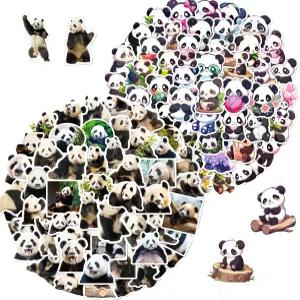 티상도르 100PCS 판다 스티커 물병 귀여운 교실 수하물 교육 보상 스케이트보드 노트북 판다스