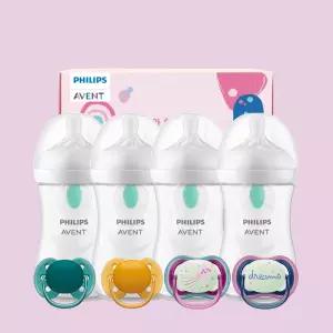 [출산세트3] 필립스 아벤트 에어프리벤트 젖병 260ml 4P+국민쪽쪽이 4P(SCY673/01+SCF091/04+SCF376/14)
