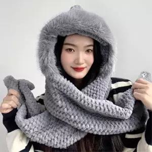 코지데잇 후드 머플러 50x32cm 그레이-WFPEKP8