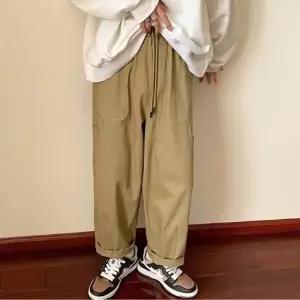 남성 와이드 밴딩 팬츠 1P 세미 배기 포켓 베기 조거