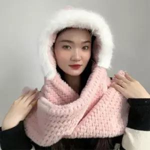 코지데잇 후드 머플러 50x32cm 핑크-WFPEKP2