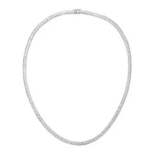 MDFUN 테니스 목걸이 화이트 스퀘어 도금 24인치 도금 남성용 옐로우 다이아몬드 베젤 White Gold 16 inch