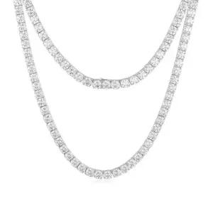 FANCIME 테니스 목걸이 12 20인치 18인치 925 순은 4MM 남성 실버 7CM 18inch Sliver3mm