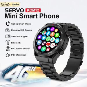 SERVO KOM12 안드로이드 스마트워치 폰 4G LTE 플레이 스토어 GPS 2GB+32GB 심박수 모니터링 원심비대기 휴