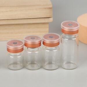 10피스 3ml 5ml 6ml 10ml 바이알 누출 방지 방진 고무 마개 플립 오프 캡 버프리 알루미늄 유리병