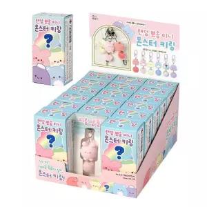 [일정문구] 랜덤 뽀송 미니 몬스터 키링 17개(박스)