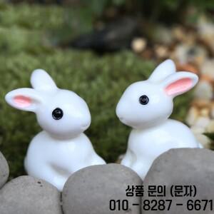 미니 토끼 공예 피규어 레진 버니 귀여운 홈 장식 액세서리 부활절 10 개