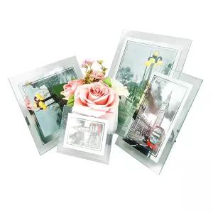 투라인 투명 크리스탈 유리 사진 액자 2R 3R 4R 5R 6R 8R A4 상장